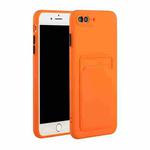 Card Slot Design Shockproof TPU Protective Case For iPhone 8 & 7(Orange)