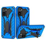 For Xiaomi Redmi Note 10 Shockproof TPU + PC Protective Case with Holder(Blue)