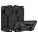 For Xiaomi Mi 10T Pro 5G Shockproof TPU + PC Protective Case with Holder(Black)