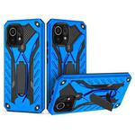 For Xiaomi Mi 11 Shockproof TPU + PC Protective Case with Holder(Blue)