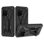 For Xiaomi Redmi K40 Pro / Redmi K40 Shockproof TPU + PC Protective Case with Holder(Black)