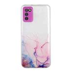 For Samsung Galaxy A02s (Indian Version) Hollow Marble Pattern TPU Precise Hole Protective Case(Pink)