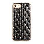 Electroplated Rhombic Pattern Sheepskin TPU Protective Case For iPhone 6 Plus(Black)