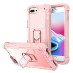 PC + Rubber 3-layers Shockproof Protective Case with Rotating Holder For iPhone 8 Plus / 7 Plus(Rose Gold)