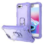PC + Rubber 3-layers Shockproof Protective Case with Rotating Holder For iPhone 8 Plus / 7 Plus(Purple)