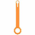 Shockproof Anti-scratch Flower Shape Silicone Protective Case Cover with Hang Loop For AirTag(Orange)