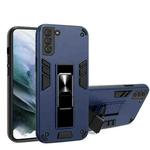 For Samsung Galaxy S21+ 5G 2 in 1 PC + TPU Shockproof Protective Case with Invisible Holder(Blue)