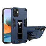 For Xiaomi Redmi Note 10 Pro 2 in 1 PC + TPU Shockproof Protective Case with Invisible Holder(Blue)