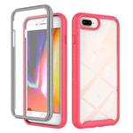 Starry Sky Solid Color Series Shockproof PC + TPU Case with PET Film For iPhone 6 Plus(Rose Red)