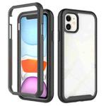 For iPhone 11 Starry Sky Solid Color Series Shockproof PC + TPU Case with PET Film (Black)