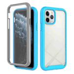 For iPhone 11 Pro Starry Sky Solid Color Series Shockproof PC + TPU Case with PET Film (Sky Blue)