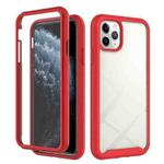 For iPhone 11 Pro Max Starry Sky Solid Color Series Shockproof PC + TPU Case with PET Film (Red)