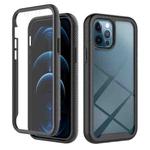 For iPhone 12 / 12 Pro Starry Sky Solid Color Series Shockproof PC + TPU Case with PET Film(Black)