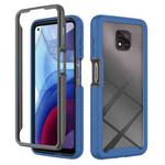 For Motorola Moto G Power(2021) Starry Sky Solid Color Series Shockproof PC + TPU Case with PET Film(Royal Blue)