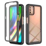 For Motorola Moto G9 Plus(2021) Starry Sky Solid Color Series Shockproof PC + TPU Case with PET Film(Black)