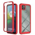 For Motorola Moto G9 Power(2021) Starry Sky Solid Color Series Shockproof PC + TPU Case with PET Film(Red)