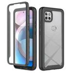 For Motorola Moto One 5G Ace Starry Sky Solid Color Series Shockproof PC + TPU Case with PET Film(Black)