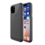 For iPhone 11 Micro Cross Texture Transparent Plating Protective Case