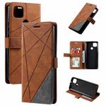 For Motorola Moto G9 Power Skin Feel Splicing Horizontal Flip Leather Case with Holder & Card Slots & Wallet & Photo Frame(Brown)