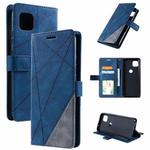 For Motorola Moto G 5G Skin Feel Splicing Horizontal Flip Leather Case with Holder & Card Slots & Wallet & Photo Frame(Blue)