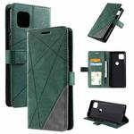 For Motorola Moto G 5G Skin Feel Splicing Horizontal Flip Leather Case with Holder & Card Slots & Wallet & Photo Frame(Green)