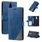 For Huawei Mate 10 Lite Skin Feel Splicing Horizontal Flip Leather Case with Holder & Card Slots & Wallet & Photo Frame(Blue)