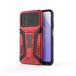 For Xiaomi Redmi Note 9 4G War Chariot Series Armor All-inclusive Shockproof PC + TPU Protective Case with Invisible Holder(Red)