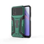 For Xiaomi Redmi Note 9 4G War Chariot Series Armor All-inclusive Shockproof PC + TPU Protective Case with Invisible Holder(Green)