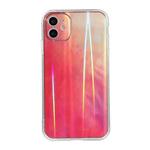 For iPhone 11 IMD Rendering Watercolor Aurora Pattern Shockproof TPU + PC Protective Case (Spring Sakura)