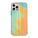 For iPhone 12 mini IMD Rendering Watercolor Aurora Pattern Shockproof TPU + PC Protective Case (Autumn Leaves Yellow)