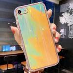 For iPhone SE 2022 / SE 2020 / 8 / 7 IMD Rendering Watercolor Aurora Pattern Shockproof TPU + PC Protective Case(Autumn Leaves Yellow)