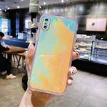 For iPhone X / XS IMD Rendering Watercolor Aurora Pattern Shockproof TPU + PC Protective Case(Autumn Leaves Yellow)