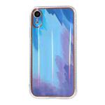 For iPhone XR IMD Rendering Watercolor Aurora Pattern Shockproof TPU + PC Protective Case(Winter Snow)