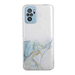 For Xiaomi Redmi Note 10 4G Hollow Marble Pattern TPU Precise Hole Protective Case(Grey)