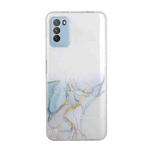 For Xiaomi Poco M3 Hollow Marble Pattern TPU Precise Hole Protective Case(Grey)