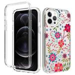 For iPhone 12 Pro Max 2 in 1 High Transparent Painted Shockproof PC + TPU Protective Case(Small Floral)