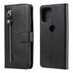 For Motorola Moto G100 / Edge S Fashion Calf Texture Zipper Horizontal Flip Leather Case with Stand & Card Slots & Wallet(Black)