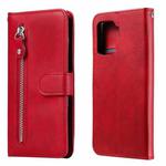For OPPO A94 4G / F19 Pro / Reno5 F Fashion Calf Texture Zipper Horizontal Flip Leather Case with Stand & Card Slots & Wallet(Red)