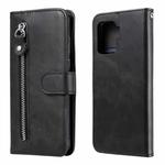 For OPPO A94 4G / F19 Pro / Reno5 F Fashion Calf Texture Zipper Horizontal Flip Leather Case with Stand & Card Slots & Wallet(Black)