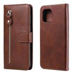 For OPPO Find X3 / X3 Pro Fashion Calf Texture Zipper Horizontal Flip Leather Case with Stand & Card Slots & Wallet(Brown)