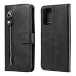 For OPPO Reno5 / Find X3 Lite Fashion Calf Texture Zipper Horizontal Flip Leather Case with Stand & Card Slots & Wallet(Black)