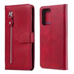For Xiaomi Redmi Note 10 Pro / 10 Pro Max Fashion Calf Texture Zipper Horizontal Flip Leather Case with Stand & Card Slots & Wallet(Red)