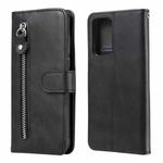 For Xiaomi Redmi Note 10 Pro / 10 Pro Max Fashion Calf Texture Zipper Horizontal Flip Leather Case with Stand & Card Slots & Wallet(Black)