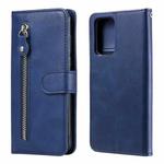 For Xiaomi Redmi Note 10 Pro / 10 Pro Max Fashion Calf Texture Zipper Horizontal Flip Leather Case with Stand & Card Slots & Wallet(Blue)