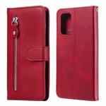 For Samsung Galaxy A32 4G Fashion Calf Texture Zipper Horizontal Flip Leather Case with Stand & Card Slots & Wallet(Red)