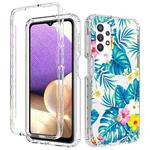 For Samsung Galaxy A32 5G 2 in 1 High Transparent Painted Shockproof PC + TPU Protective Case(Banana Leaf)