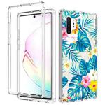 For Samsung Galaxy Note 10 Plus 2 in 1 High Transparent Painted Shockproof PC + TPU Protective Case(Banana Leaf)