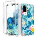 For Samsung Galaxy S20+ 2 in 1 High Transparent Painted Shockproof PC + TPU Protective Case(Banana Leaf)