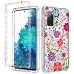 For Samsung Galaxy S20 FE 2 in 1 High Transparent Painted Shockproof PC + TPU Protective Case(Small Floral)