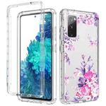 For Samsung Galaxy S20 FE 2 in 1 High Transparent Painted Shockproof PC + TPU Protective Case(Rose)